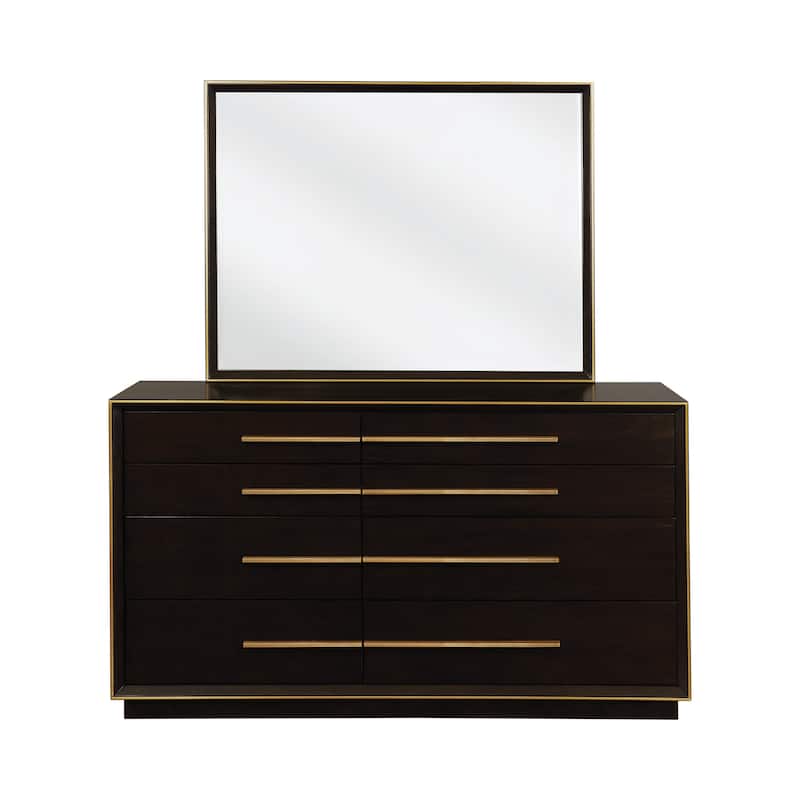 Modesto Smoked Peppercorn and Grey 6-piece Panel Bedroom Set