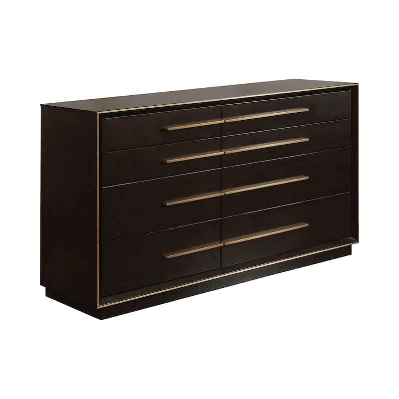 Modesto Smoked Peppercorn and Grey 6-piece Panel Bedroom Set
