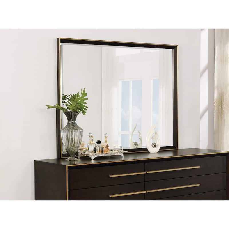 Modesto Smoked Peppercorn and Grey 6-piece Panel Bedroom Set