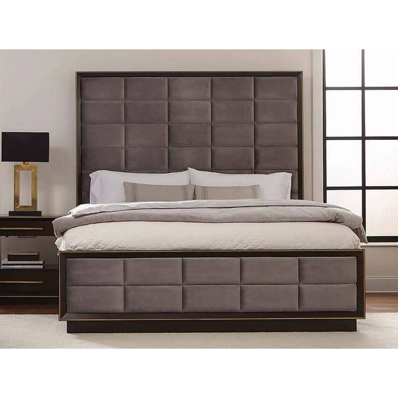 Modesto Smoked Peppercorn and Grey 6-piece Panel Bedroom Set