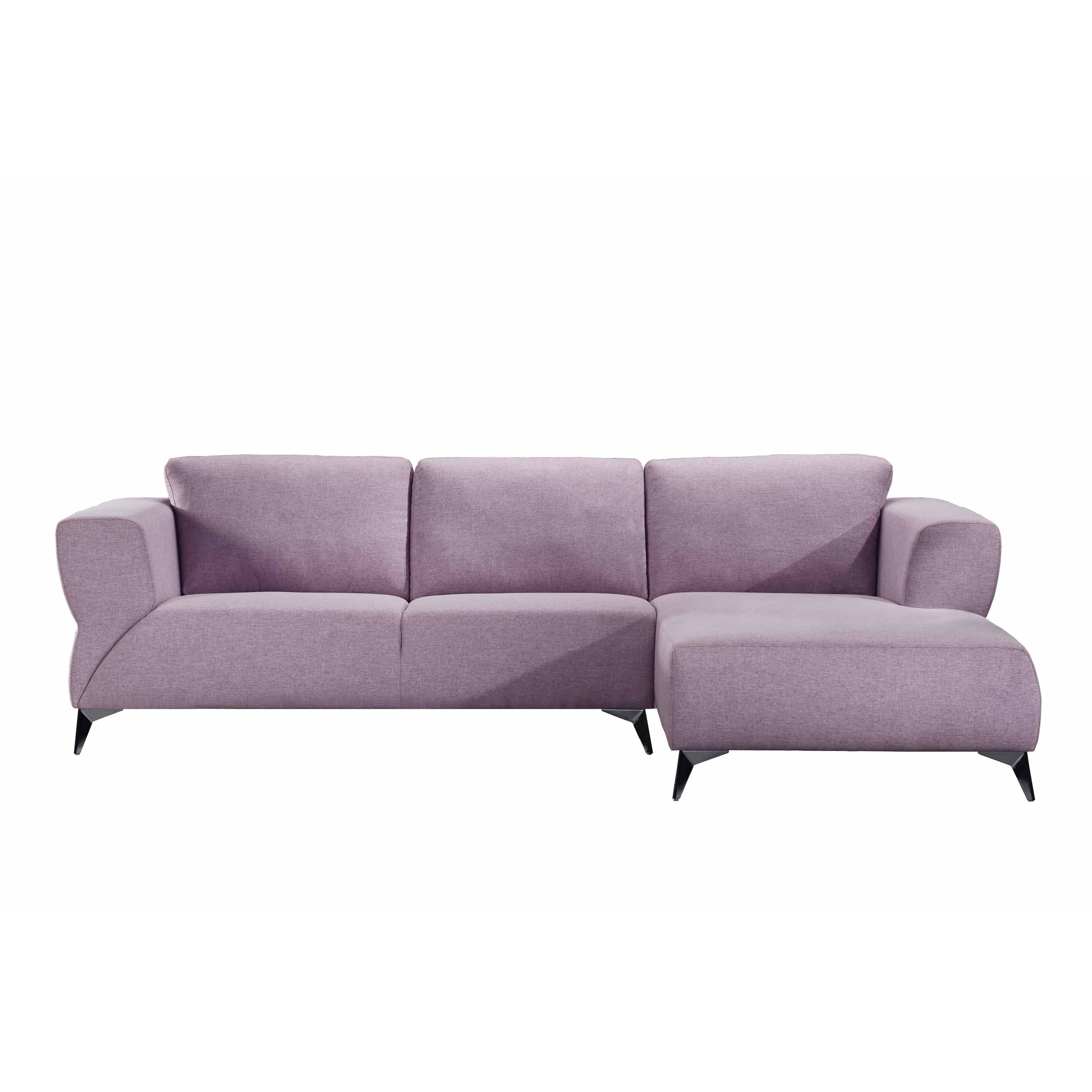 Acme Furniture Josiah Sectional Sofa in Pale Berries Fabric