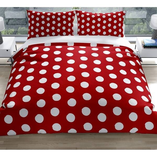 Shop Big Polka Dots Red Pillow Case By Kavka Designs Overstock
