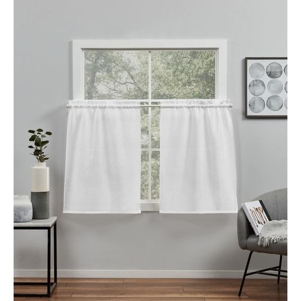 ATI Home Loha Light Filtering Rod Pocket Tier Curtain Panel Pair