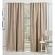 preview thumbnail 21 of 19, Lauren Ralph Lauren Palisades Room Darkening Back Tab Rod Pocket Curtain Panel 50x108 - Taupe