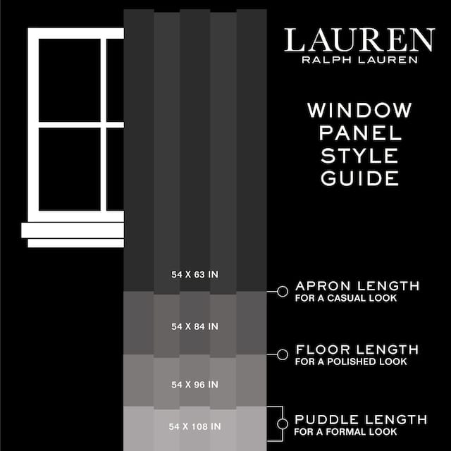 Lauren Ralph Lauren Vienna Light Filtering Back Tab Rod Pocket Curtain Panel