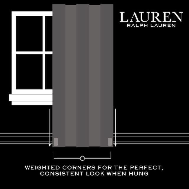 Lauren Ralph Lauren Vienna Light Filtering Back Tab Rod Pocket Curtain Panel