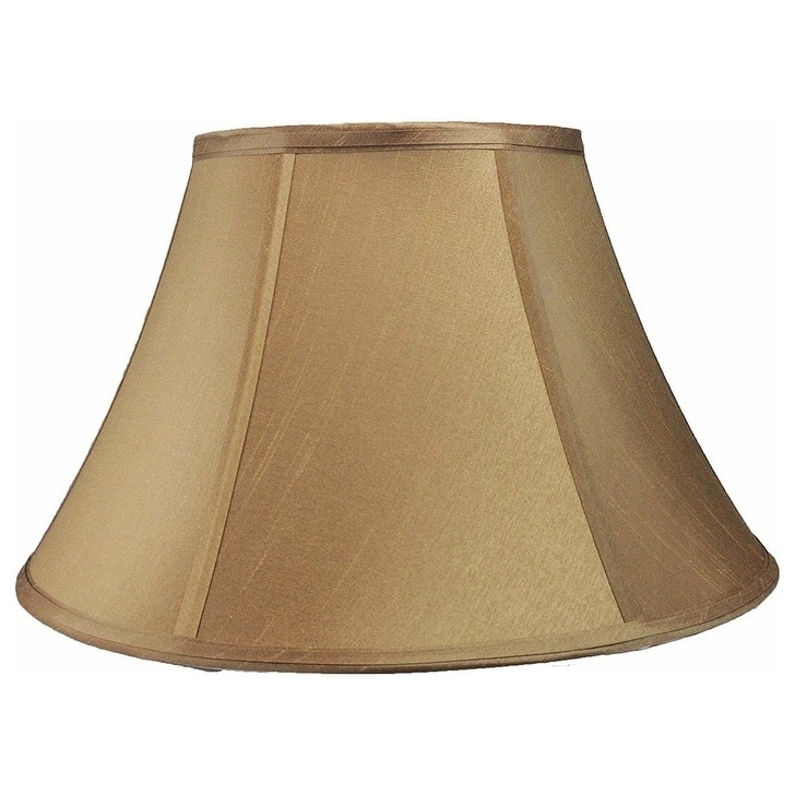 Faux Silk Bell Lamp Shade, 6" Top, 12" Bottom, 8" Slant