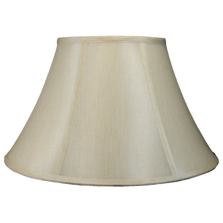 Faux Silk Bell Lamp Shade, 6" Top, 12" Bottom, 8" Slant