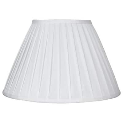 Faux Silk Side Pleat Lamp Shade, 12" to 16" Bottom Size