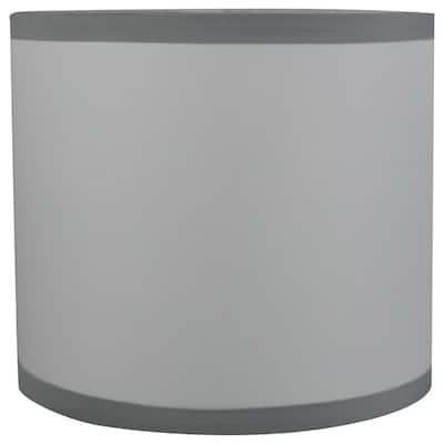 Classic Drum Cotton Lamp Shade, 8" to 14" Bottom Size