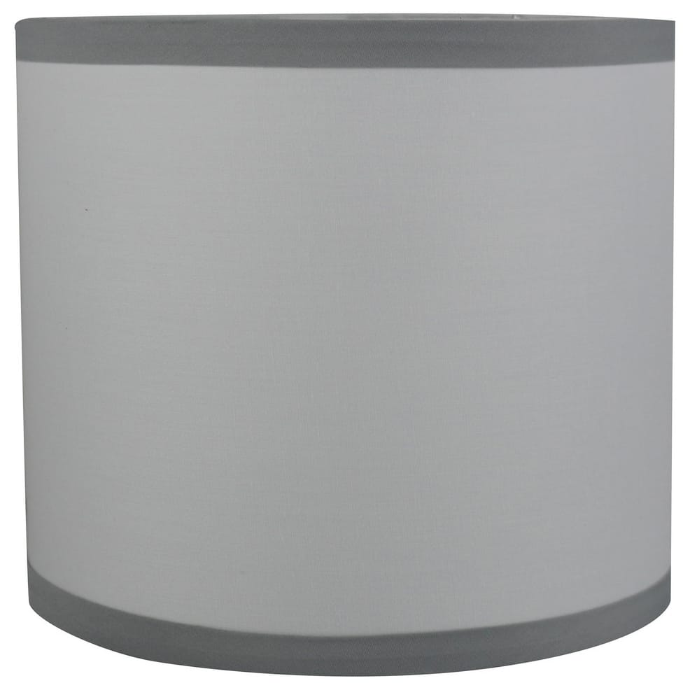 Classic Drum Cotton Lamp Shade, 8" to 14" Bottom Size
