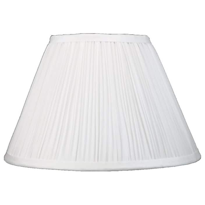 Faux Silk Mushroom Pleated Lamp Shade, 8" Top, 16" Bottom, 10" Slant