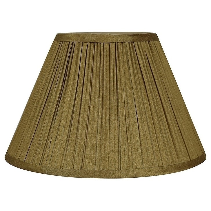Mushroom Pleated Lamp Shade, 6" Top, 12" Bottom, 8" Height - Gold