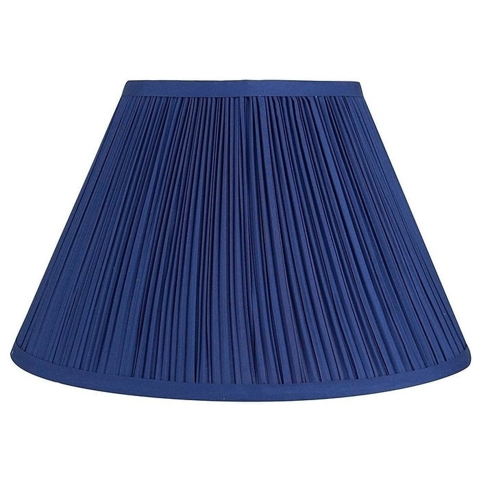 Mushroom Pleated Lamp Shade, 6" Top, 12" Bottom, 8" Height - Navy Blue