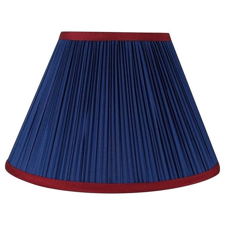 Mushroom Pleated Lamp Shade, 6" Top, 12" Bottom, 8" Height - Navy Blue, Burgundy