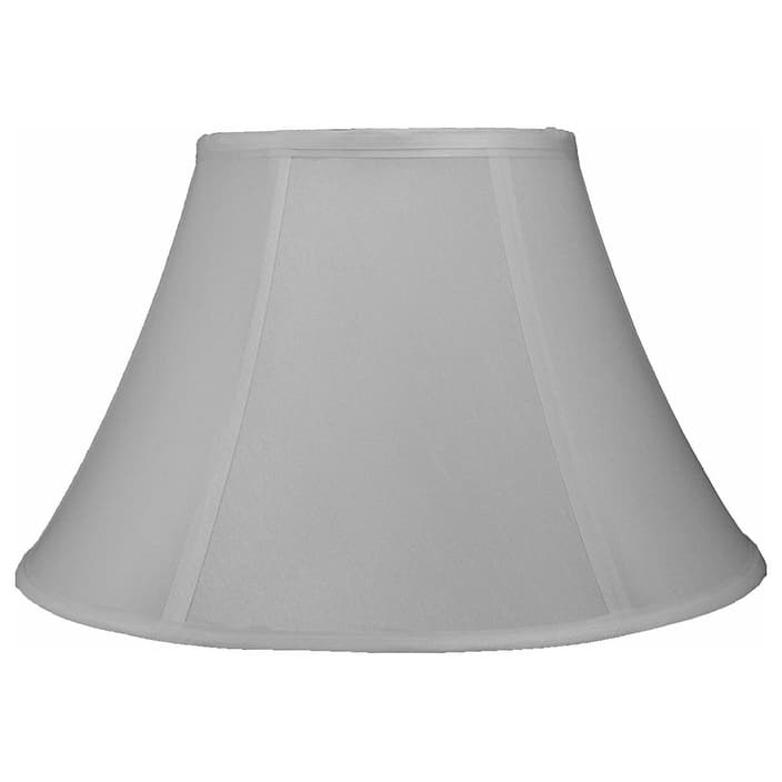 Faux Silk Bell Lamp Shade, 8" Top, 16" Bottom, 10" Slant - Off White