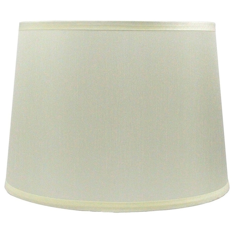 French Drum Lamp Shade, 12" Top, 14" Bottom, 10" Slant - Eggshell