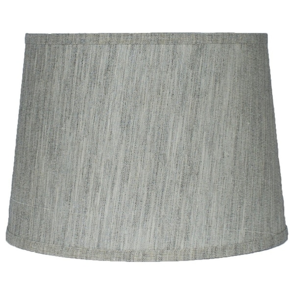 Shop French Drum Lamp Shade, Textured Flax Linen, 12 inch ...