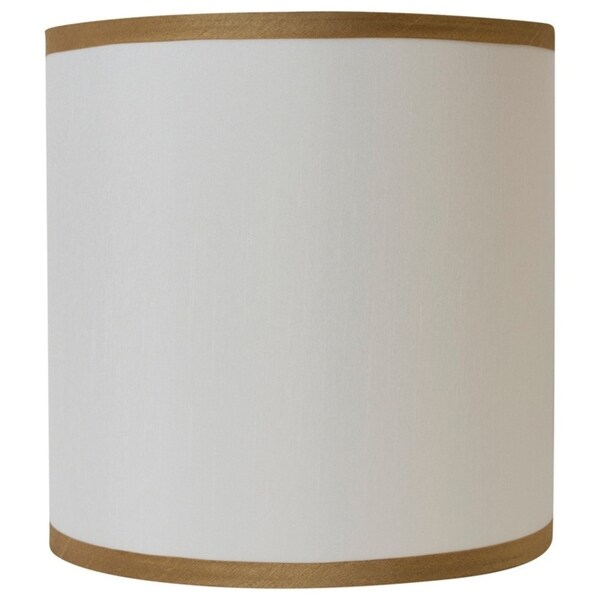 white silk drum lamp shade
