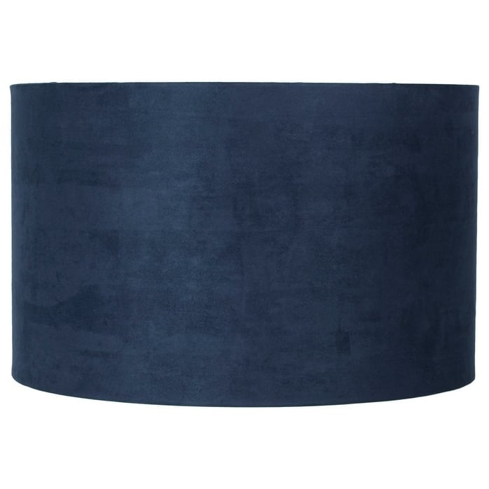 Classic Drum Suede Lamp Shade, Navy Blue, 8" to 16" Bottom Size - 16"
