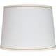 preview thumbnail 10 of 11, White with Trim French Drum Lampshade, 14" to 16" Bottom Size