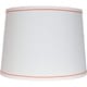 preview thumbnail 1 of 11, White with Trim French Drum Lampshade, 14" to 16" Bottom Size 14" - Orange
