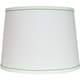 preview thumbnail 4 of 11, White with Trim French Drum Lampshade, 14" to 16" Bottom Size 12" - Bright Green
