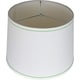 preview thumbnail 5 of 11, White with Trim French Drum Lampshade, 14" to 16" Bottom Size