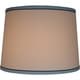 preview thumbnail 6 of 11, White with Trim French Drum Lampshade, 14" to 16" Bottom Size