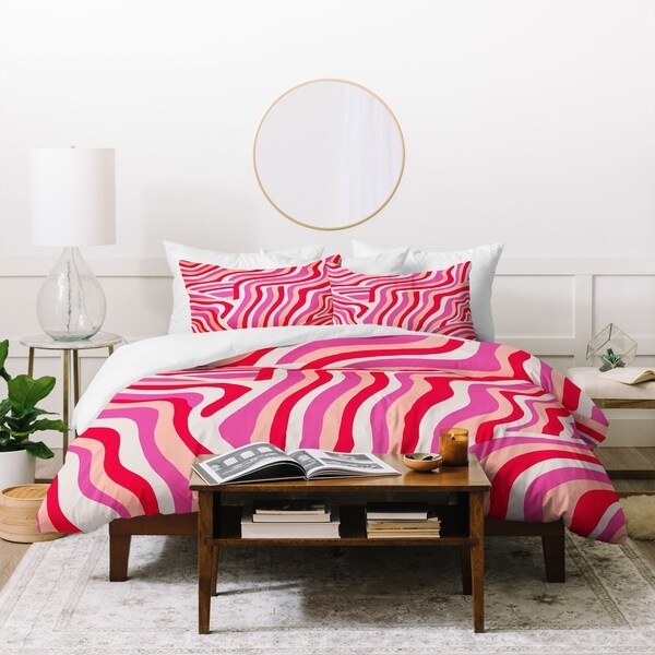 Deny Designs Pink Zebra Stripes Duvet Cover Set. Opens flyout.