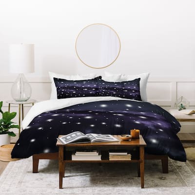 Anita'S & Bella'S Artwork Purple Midnight Blue Cosmos 1 Duvet Cover Set