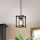 preview thumbnail 2 of 2, Kobe 7 Inch with 1 Light and Forged Black and Imitation Wood Grain Pendant Light - Forged Black