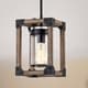 preview thumbnail 1 of 2, Kobe 7 Inch with 1 Light and Forged Black and Imitation Wood Grain Pendant Light - Forged Black