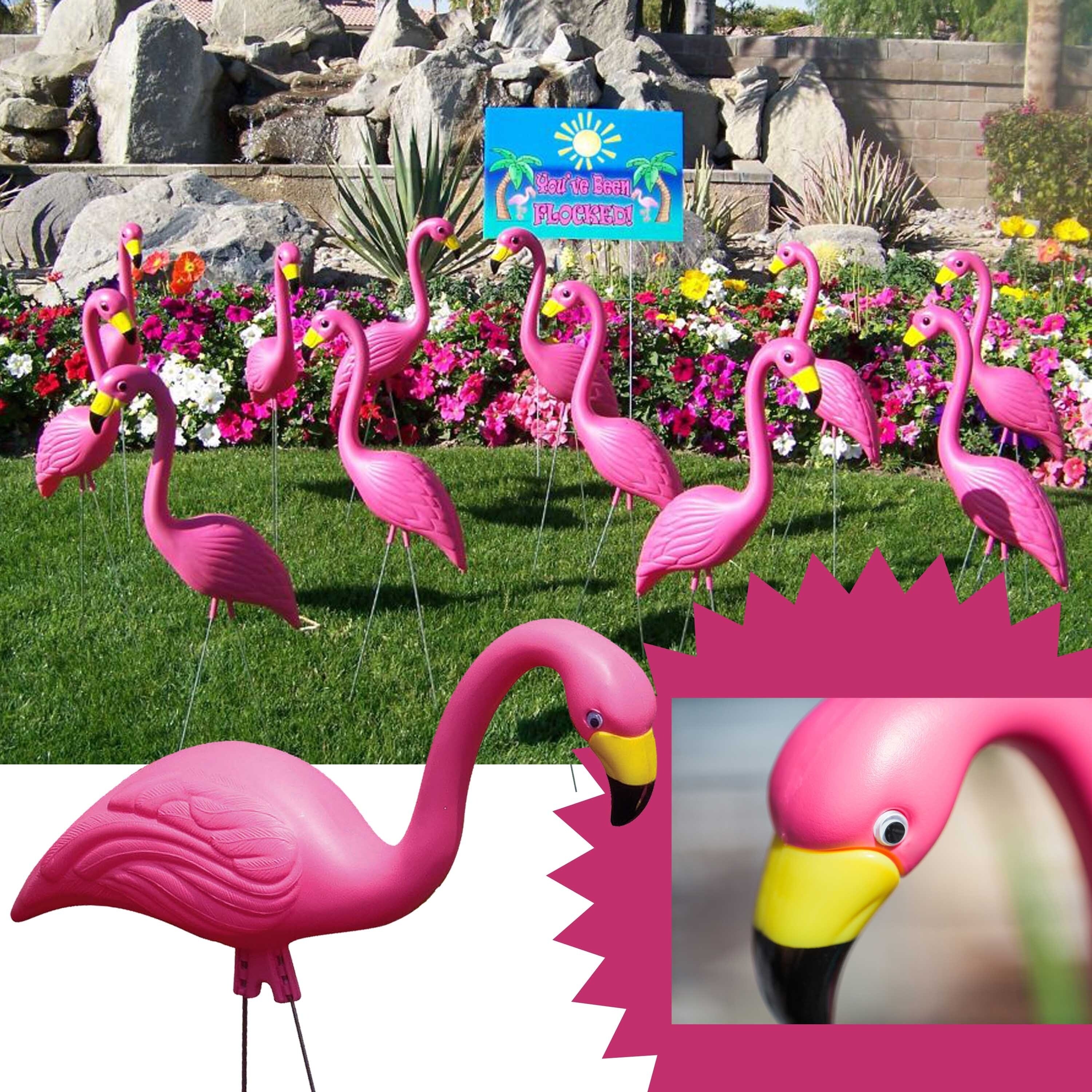 Shop Bloem Pink Flamingo 25 Yard Statue Stake 50 Pack 50 Pack Overstock