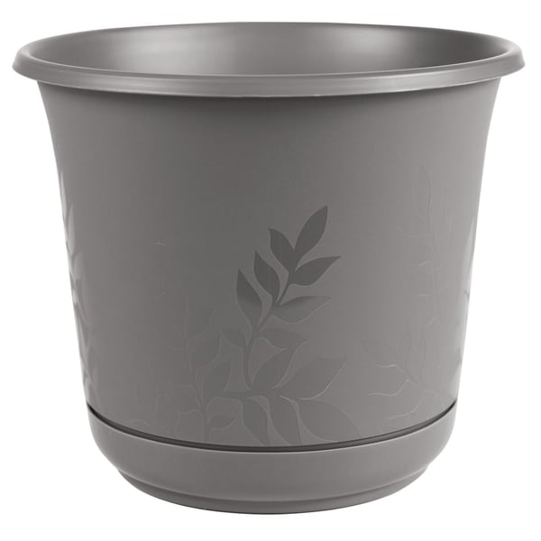 Bloem Freesia Planter w/ Saucer 16" Charcoal Gray - 16. Opens flyout.