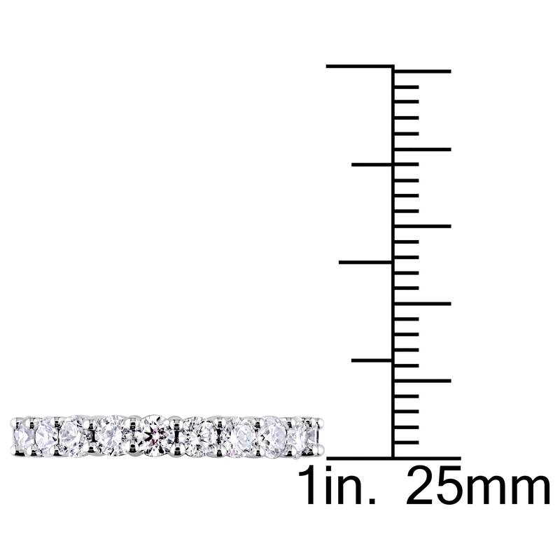 Miadora 14k White Gold 2ct TDW Diamond Eternity Band Ring