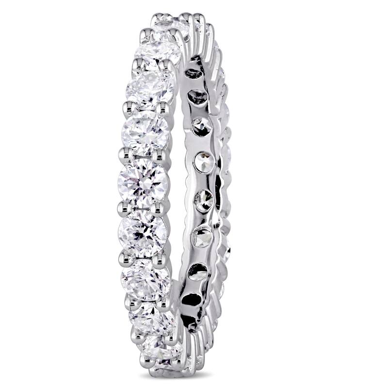 Miadora 14k White Gold 2ct TDW Diamond Eternity Band Ring