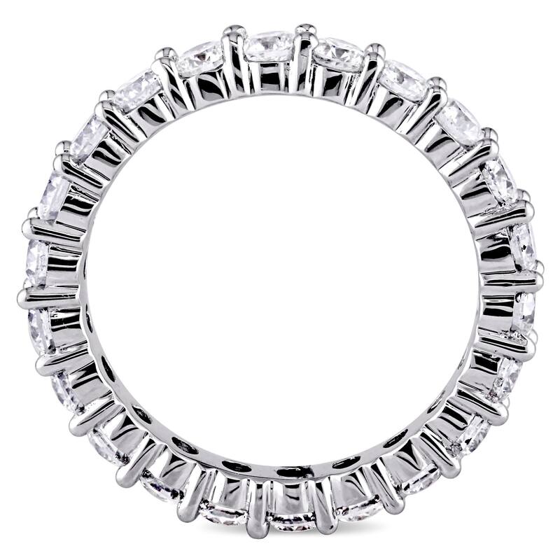 Miadora 14k White Gold 2ct TDW Diamond Eternity Band Ring