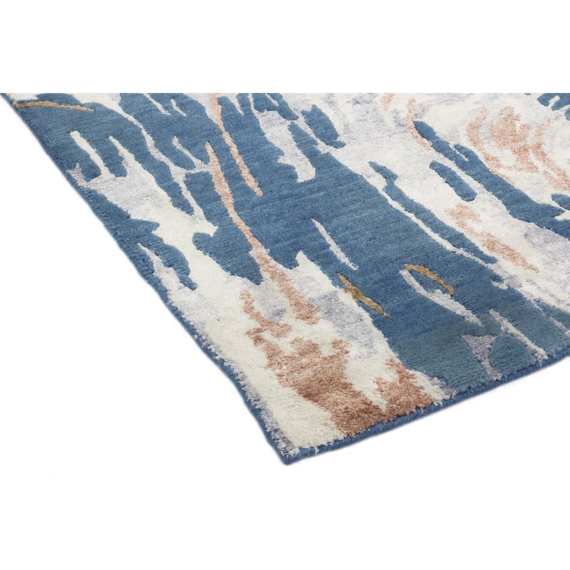 Modern Blue Area Rug - 9' 2" x 12' 3"