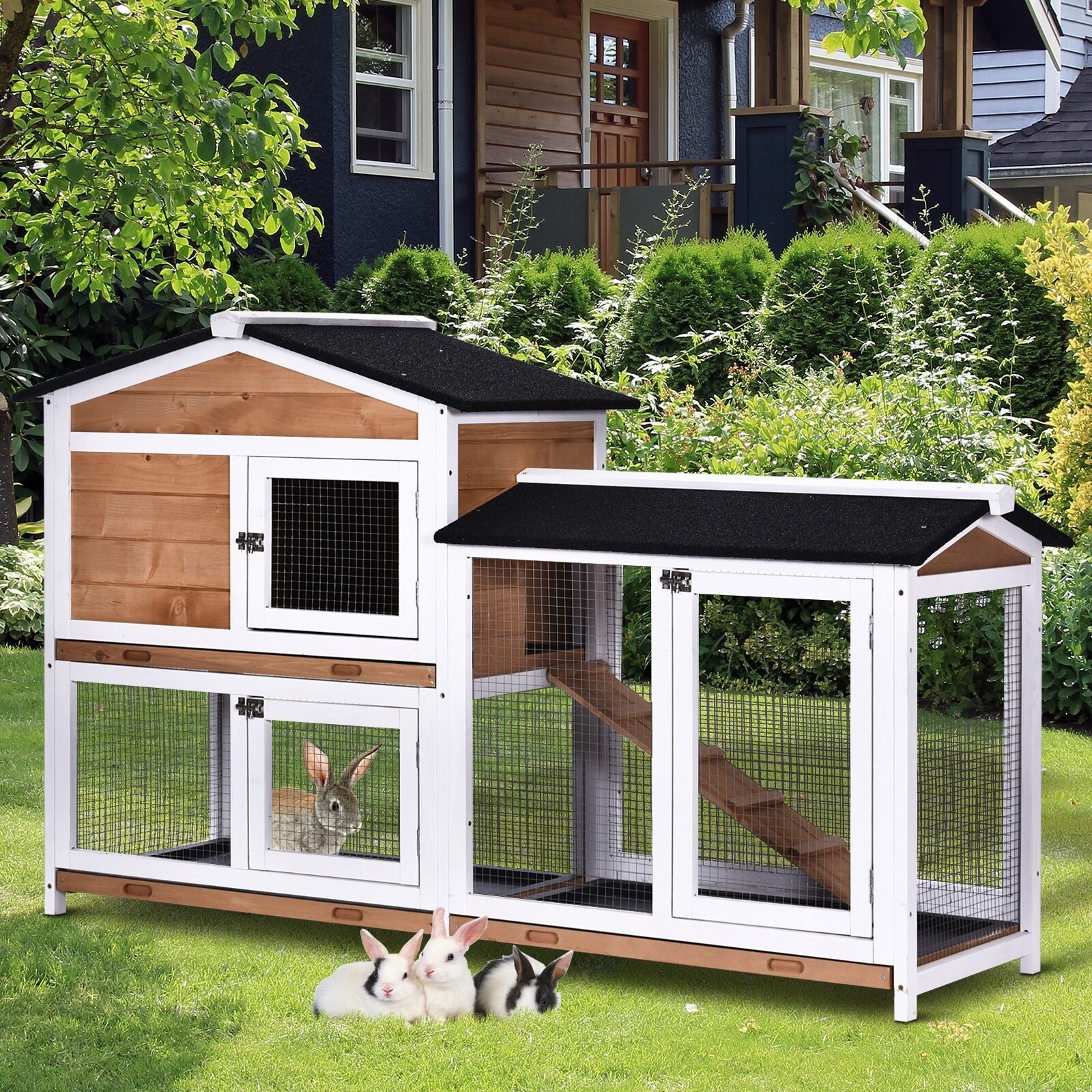 double tier rabbit hutch