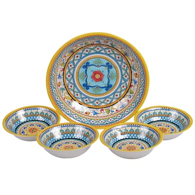 Certified International Portofino 5-piece Melamine Salad/Serving Set