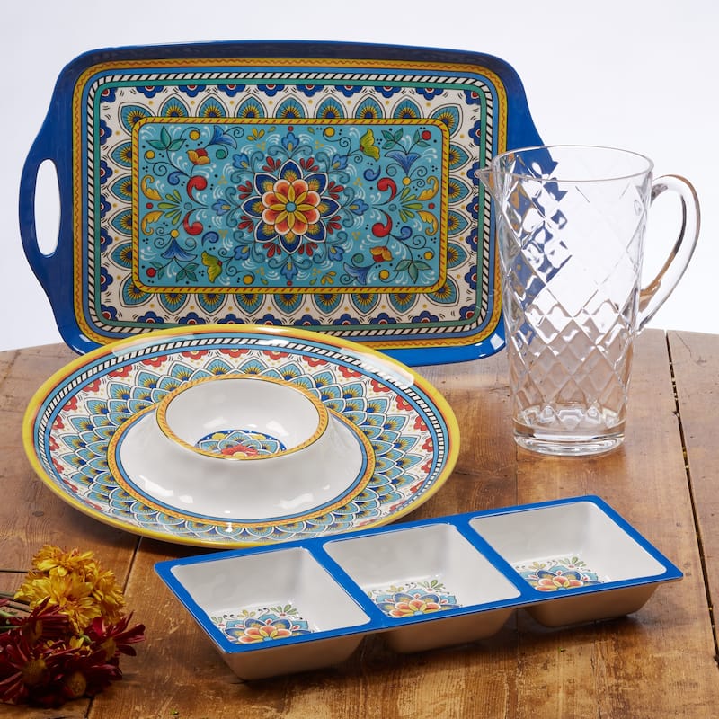 Certified International Portofino 3-piece Melamine Hostess Set