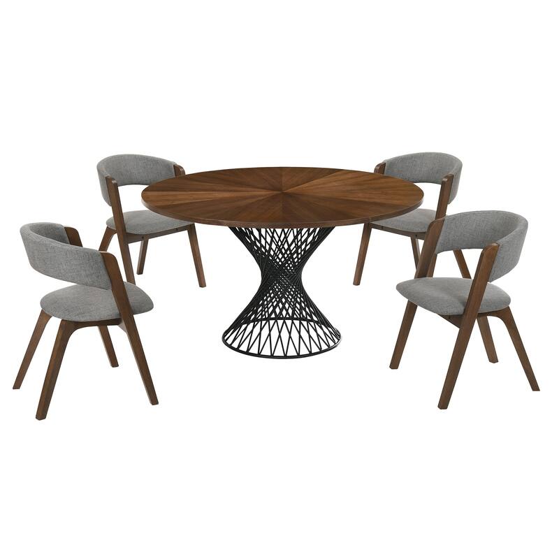 Cirque Rowan 5 Piece Dining Set - Brown