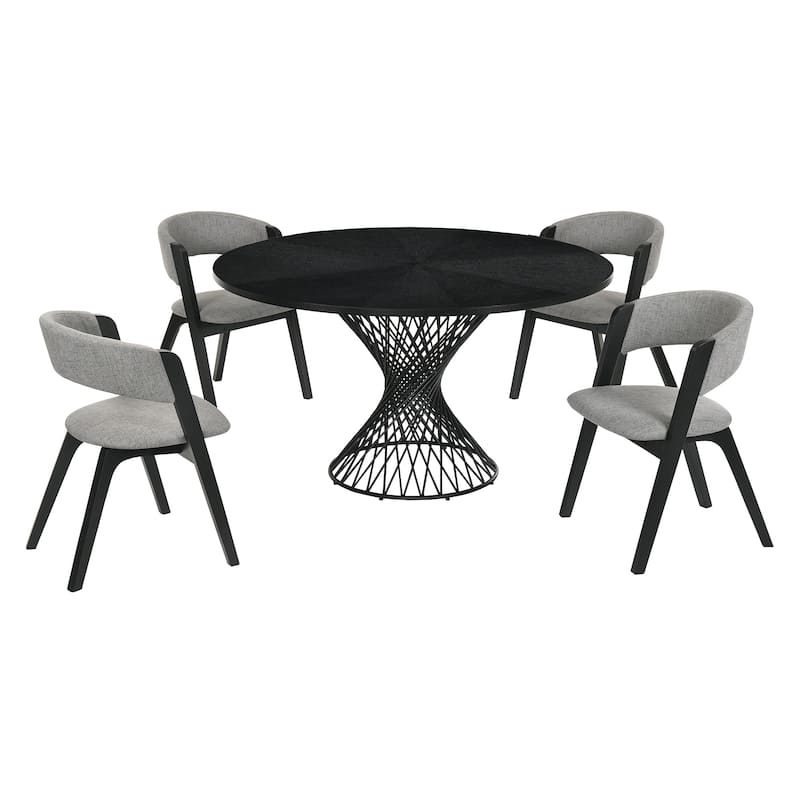 Cirque Rowan 5 Piece Dining Set - Black