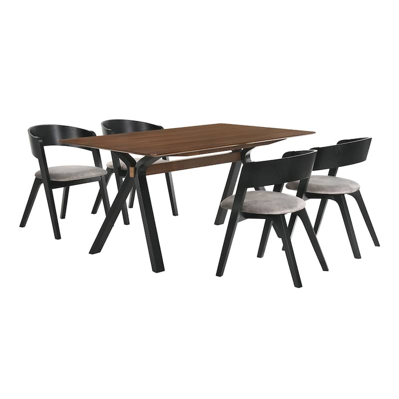 Laredo Jackie 5 Piece Dining Set - Black