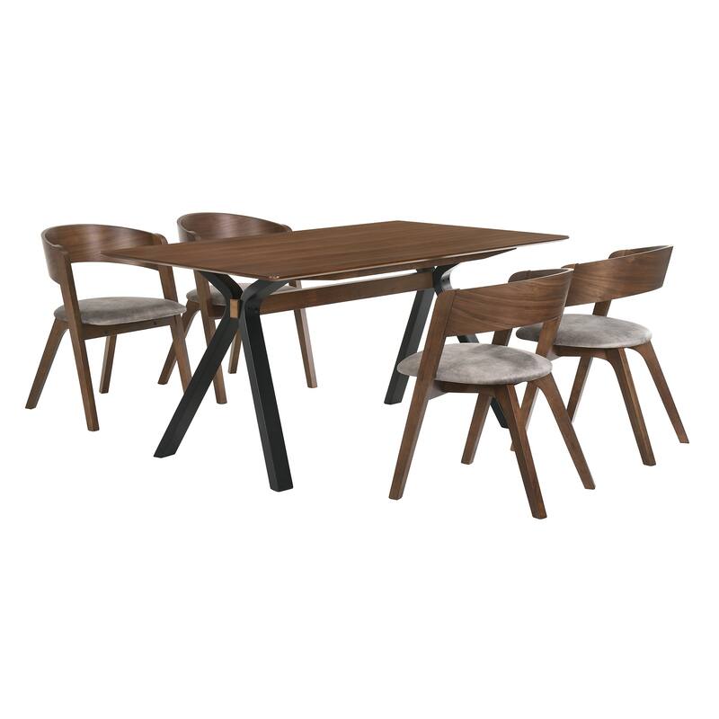 Laredo Jackie 5 Piece Dining Set - Brown