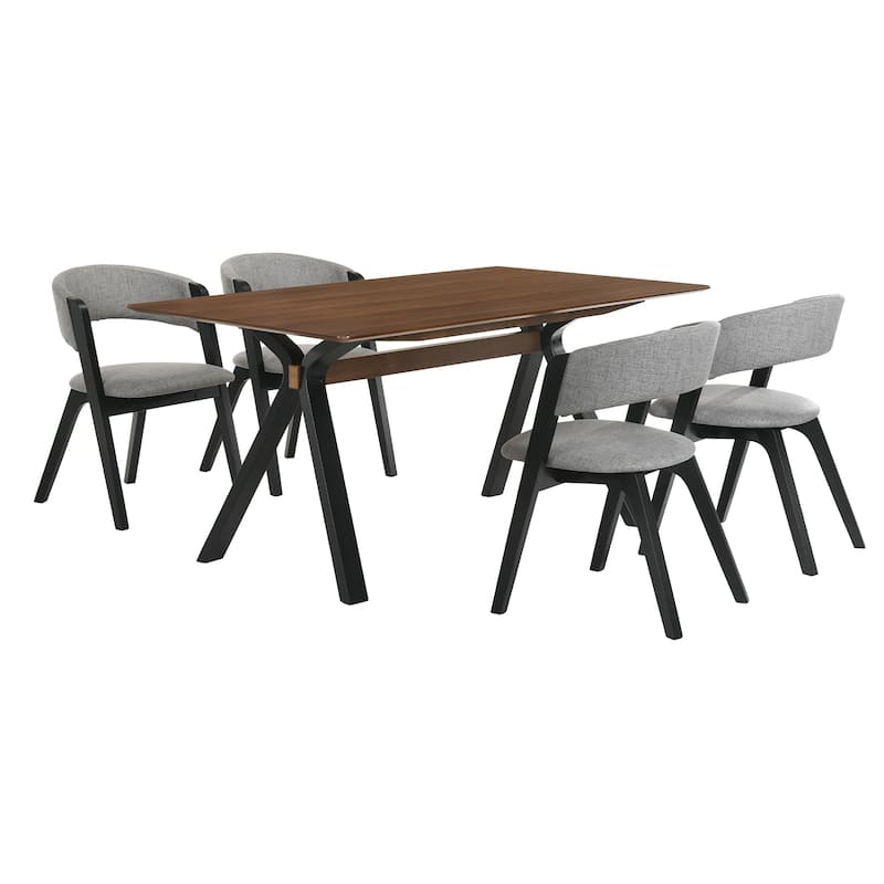Laredo Rowan 5 Piece Dining Set - Black