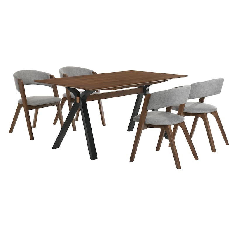 Laredo Rowan 5 Piece Dining Set - Brown