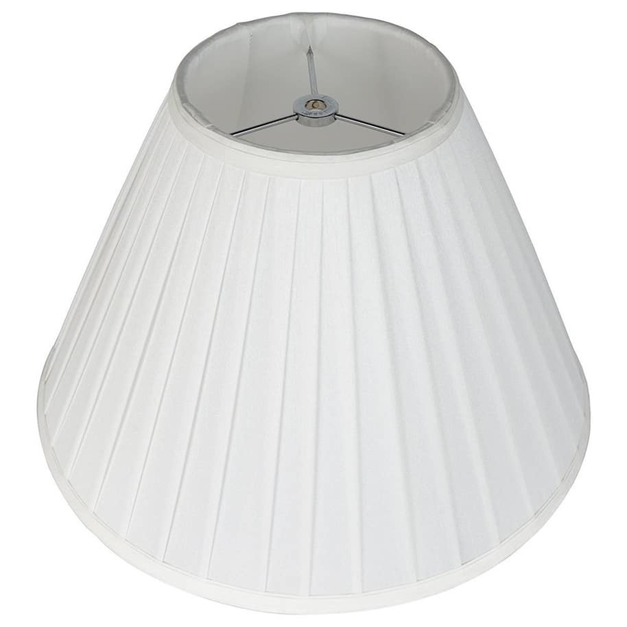 Empire Side Pleat Lamp Shade, 8" Top, 16" Bottom, 11" Slant