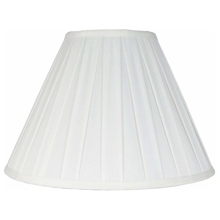 Empire Box Pleat Lamp Shade, 8" Top, 16" Bottom, 11" Slant